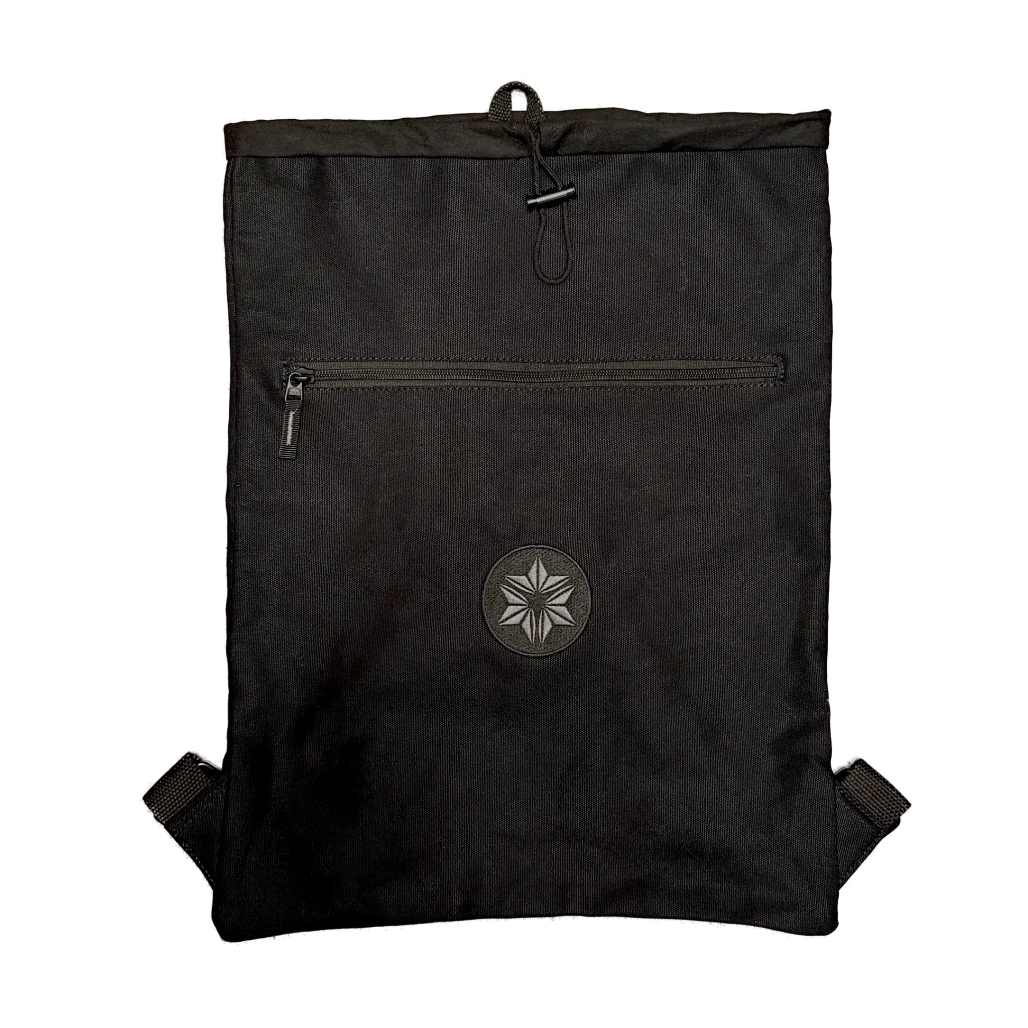 datsusara mini backpack Hemp BattlePack Black rings on sides YKK self healing zippers PALS webbing for attaching various PALS accessories Removable logo with velcro patch and velcro name tape patch area (try these guys for great custom patches) Includes Nasty Bag Mini for wet/soiled gear separation Datsusara Hemp Backpacks and Gym