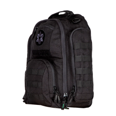 datsusara mini backpack Hemp BattlePack Black rings on sides YKK self healing zippers Removable logo with velcro patch and velcro name tape patch area Includes Nasty Bag Mini for wet/soiled gear separation Hemp Backpack | Datsusara Battlepack